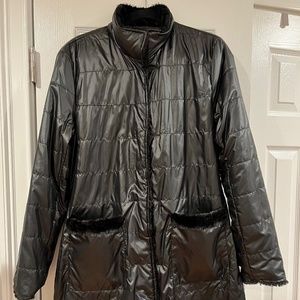 Via Spiga Faux Fur Reversible Jacket